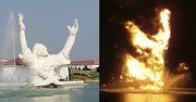 Statua Jezusa spłonęła