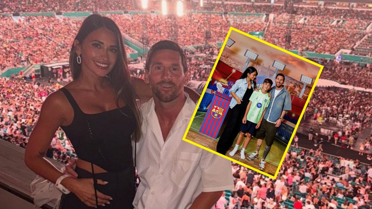 Instagram / leomessi / Na zdjęciu: Lionel Messi z żoną/ w ramce: para z synem Thiago