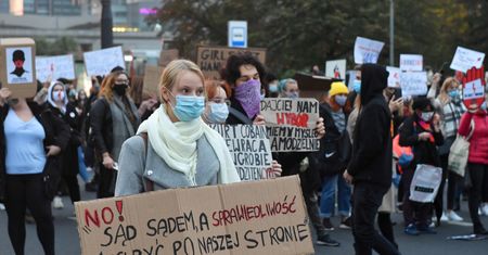 Warszawa. Strajk Kobiet. Poranna blokada na Żoliborzu