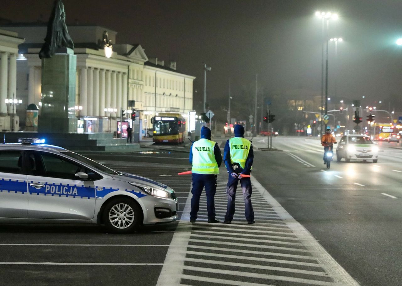 Patrol policji w Warszawie