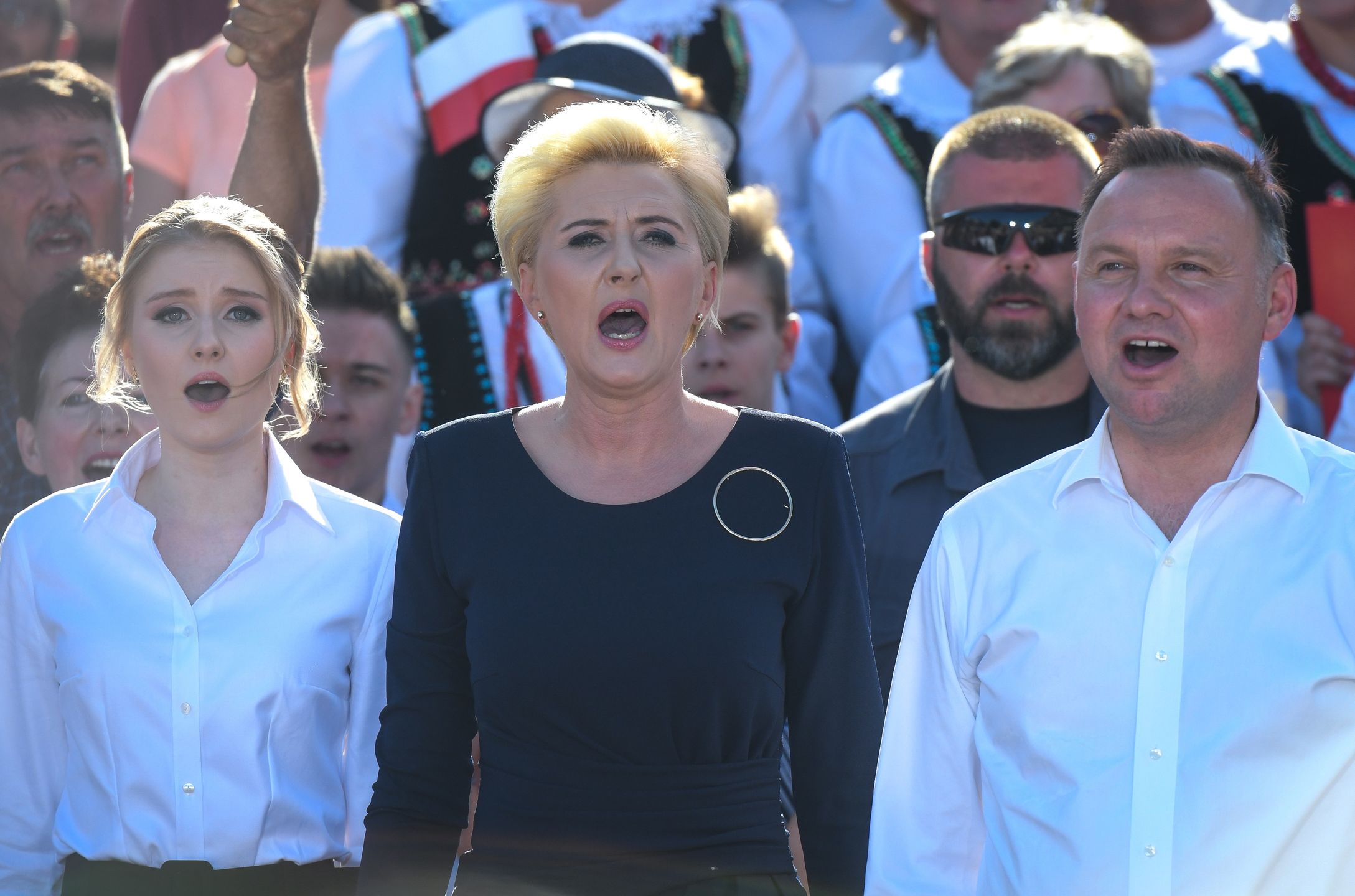 Kinga Duda z rodzicami