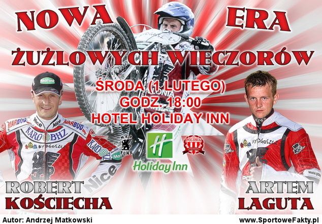 Plakat promujący kolejny z Żużlowych Wieczorów