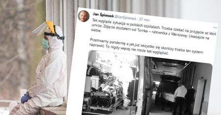 Koronawirus. Mocne zdjęcie: "trzeba czekać na przyjęcie aż ktoś umrze"