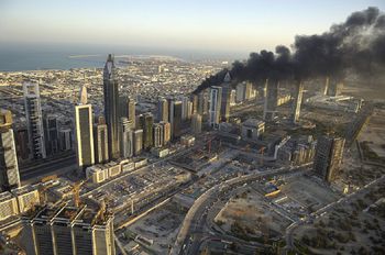 Nagrywał atak rakietowy Iranu. Ma problemy w Dubaju