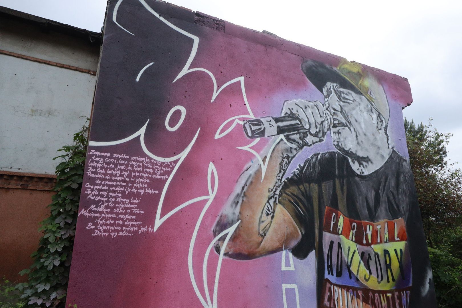 Tak prezentuje się mural Joki w Katowicach przy ul. Gliwickiej