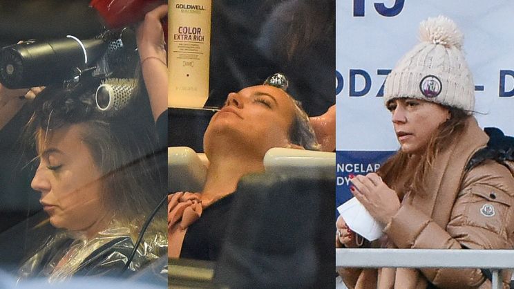 Anna Mucha "ucina komara" na fotelu u fryzjera