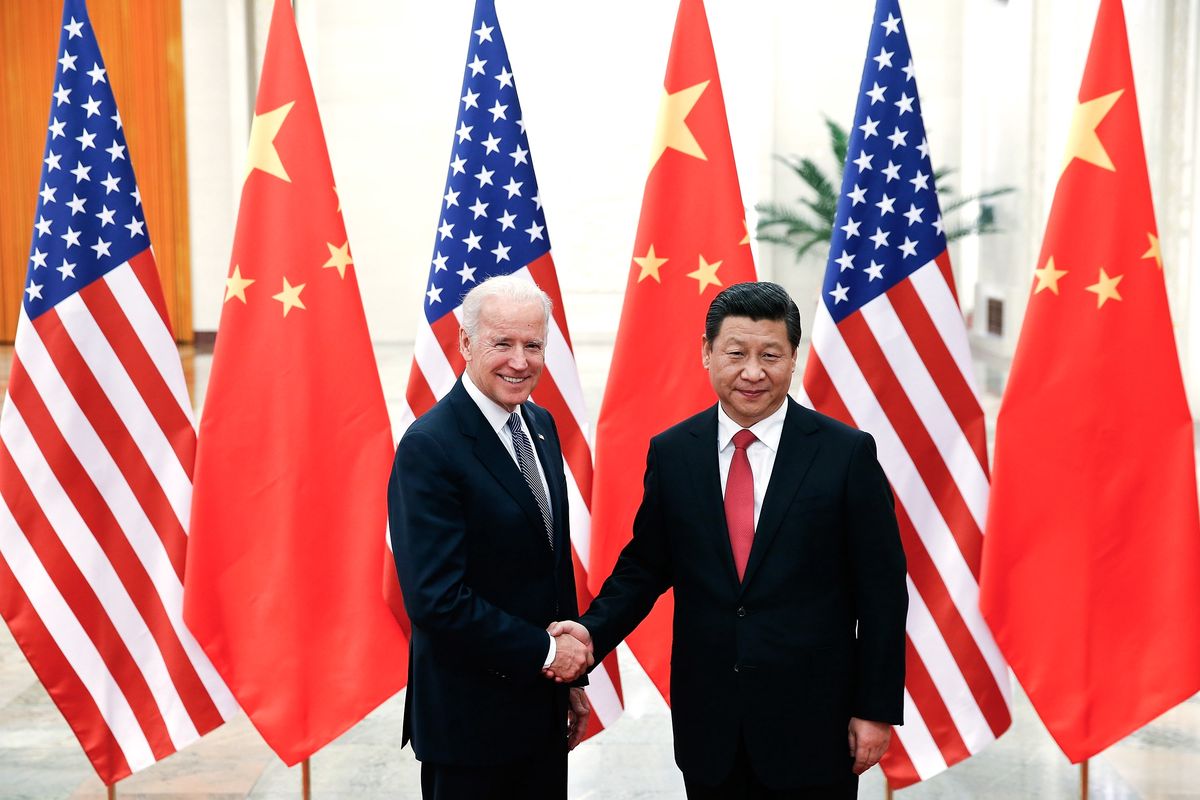 Prezydent USA Joe Biden i prezydent Chin Xi Jinping