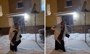 Tak szedł po kolędzie. Niesie się nagranie z księdzem