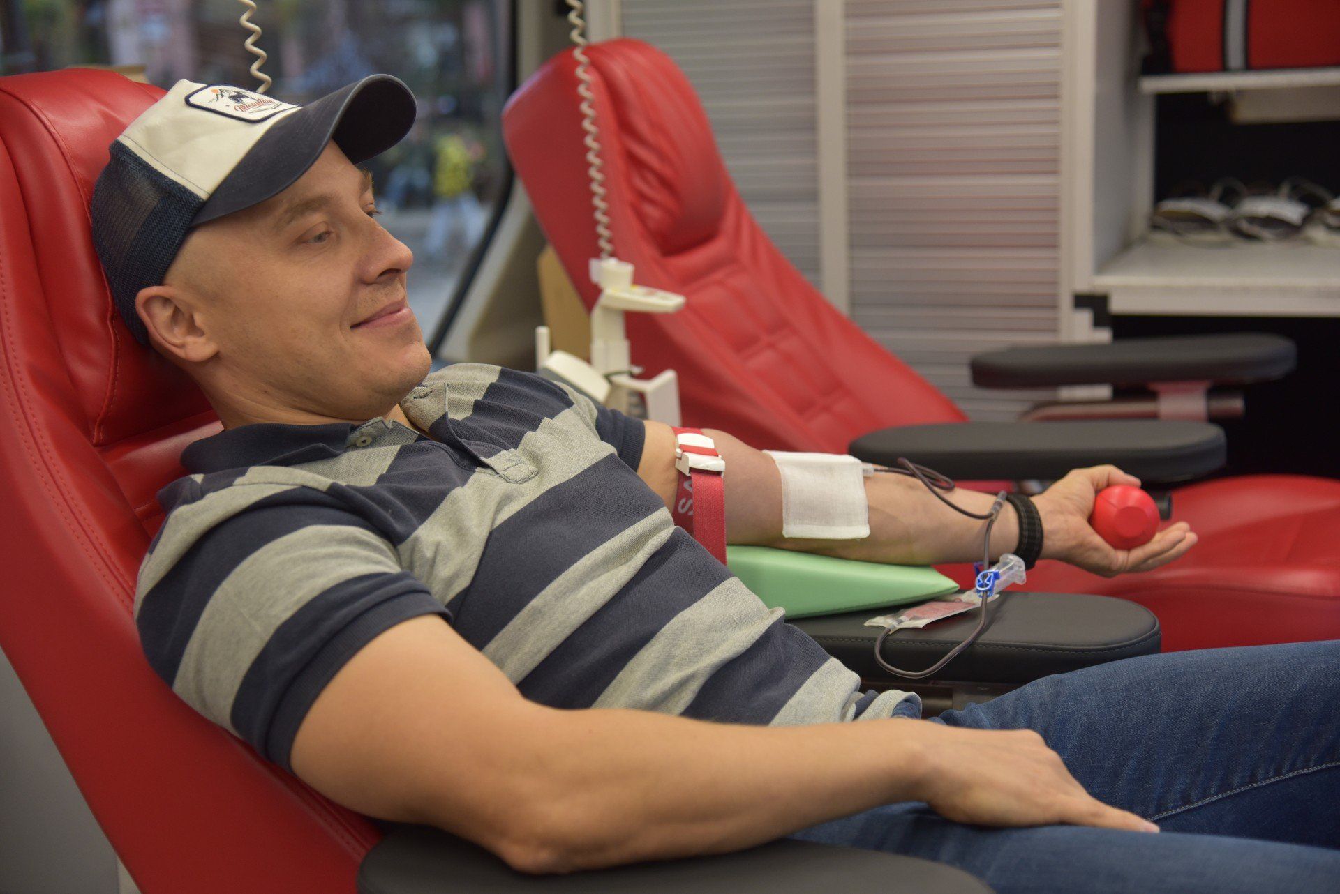 Zdjęcie z październikowej wizyty krwiobusa w Jarosławiu