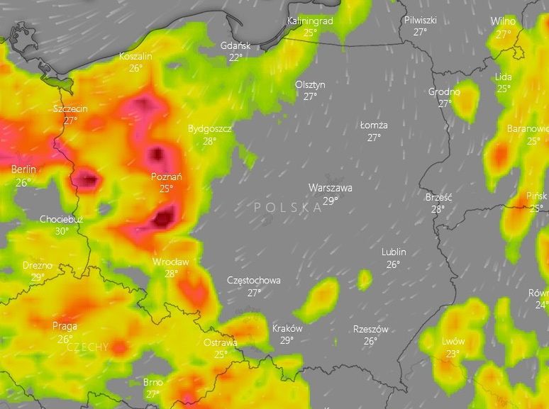 Pogoda. Upał nie odpuszcza. Sprawdź, gdzie jest burza