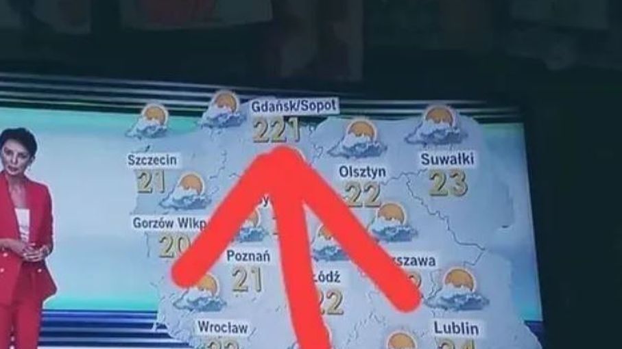 Wpadka w prognozie pogody TTV - 221 stopni Celsjusza