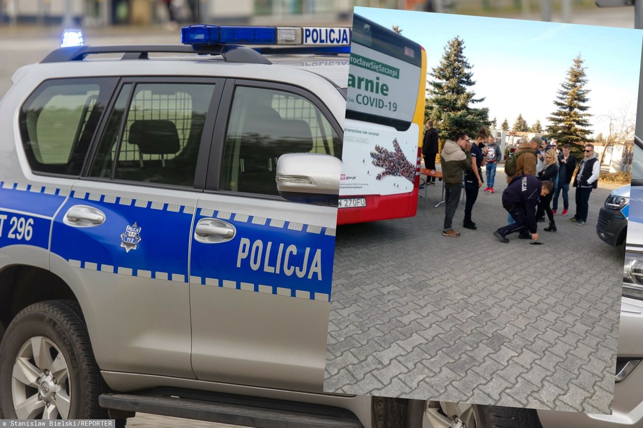 Antyszczepionkowcy zakłócali szczepienia. Przed cmentarzem interweniowała policja