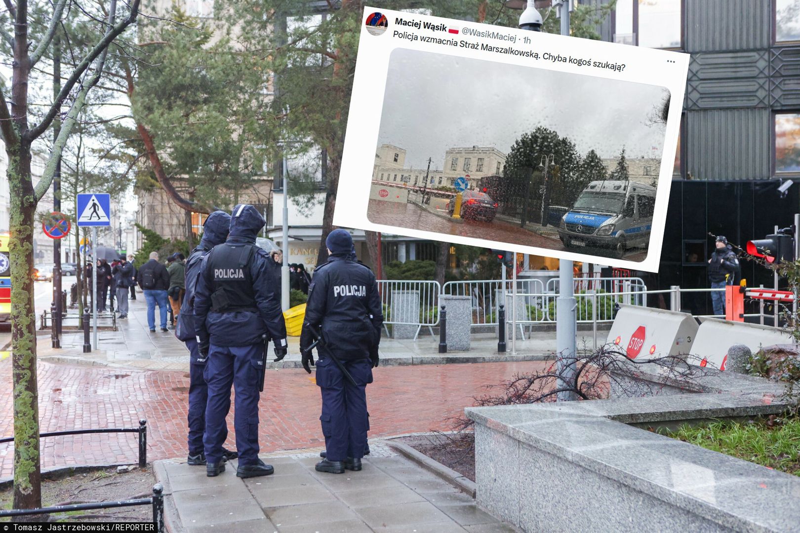 Gorąco przed Sejmem. Na Wiejskiej pojawiła się policja