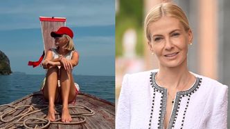 Edyta Pazura nadaje z Tajlandii, siedząc na kamieniu W BIKINI. Imponująca forma?