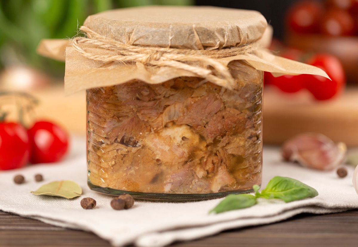 Homemade canned meat