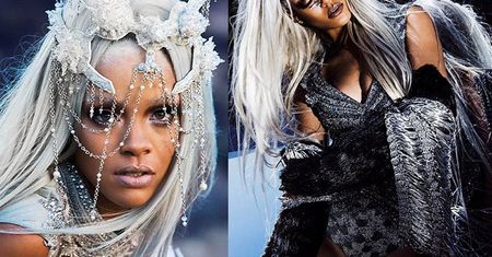 Rihanna w BIAŁEJ PERUCE (ZDJĘCIA)