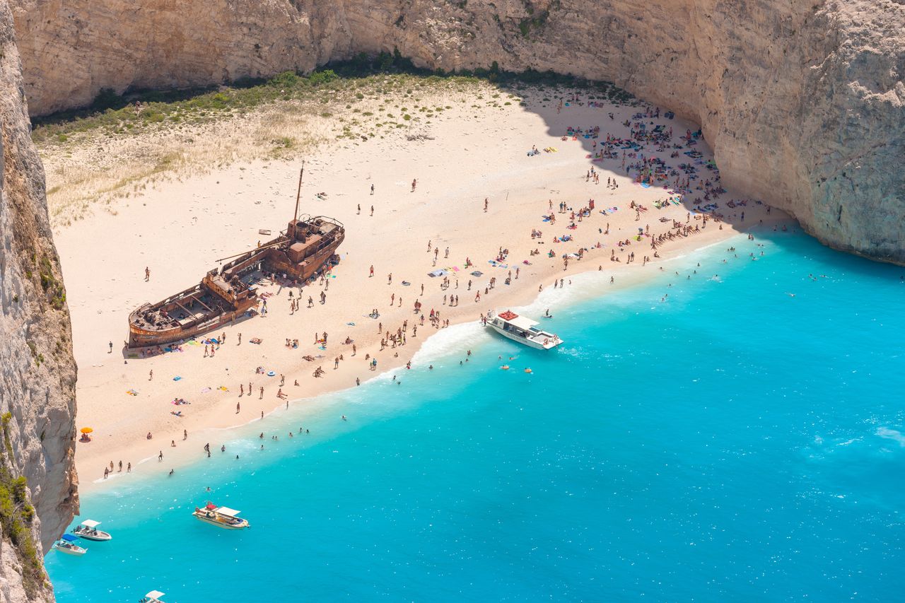 Shipwreck Bay is a tourist hit in Greece.