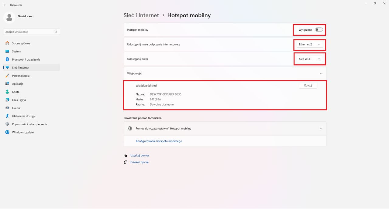 Hotspot mobilny