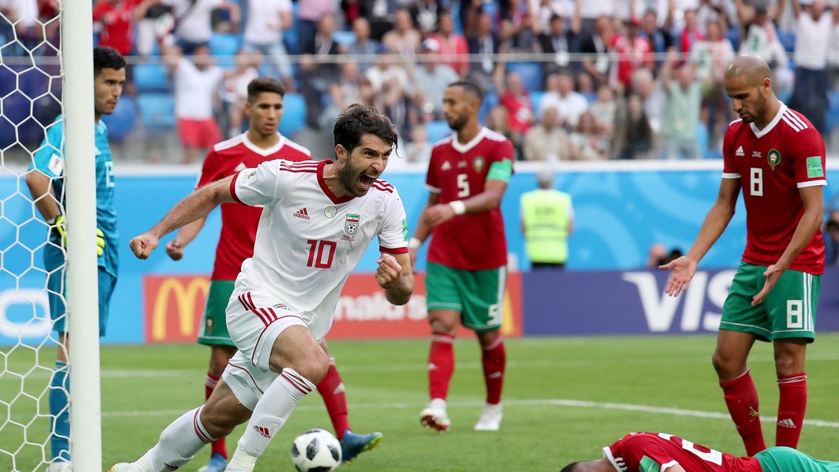 Jedyny gol w meczu Maroko - Iran padł w końcówce spotkania i była to bramka samobójcza