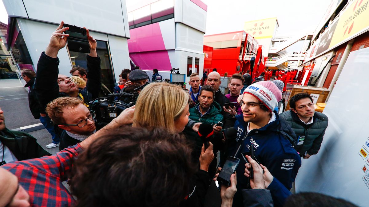 Materiały prasowe / Racing Point / Na zdjęciu: Lance Stroll po wtorkowych testach