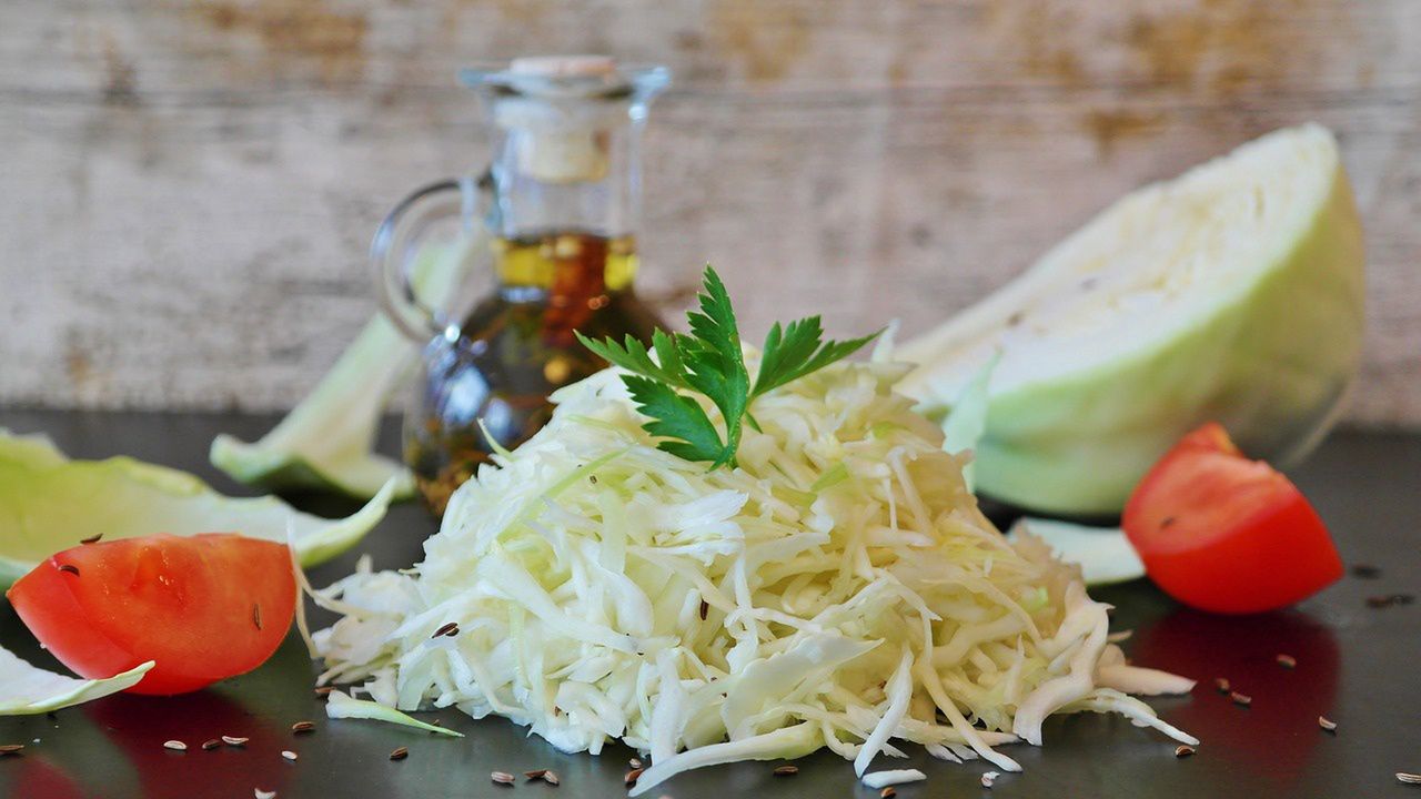 Cabbage is a common ingredient in salads.