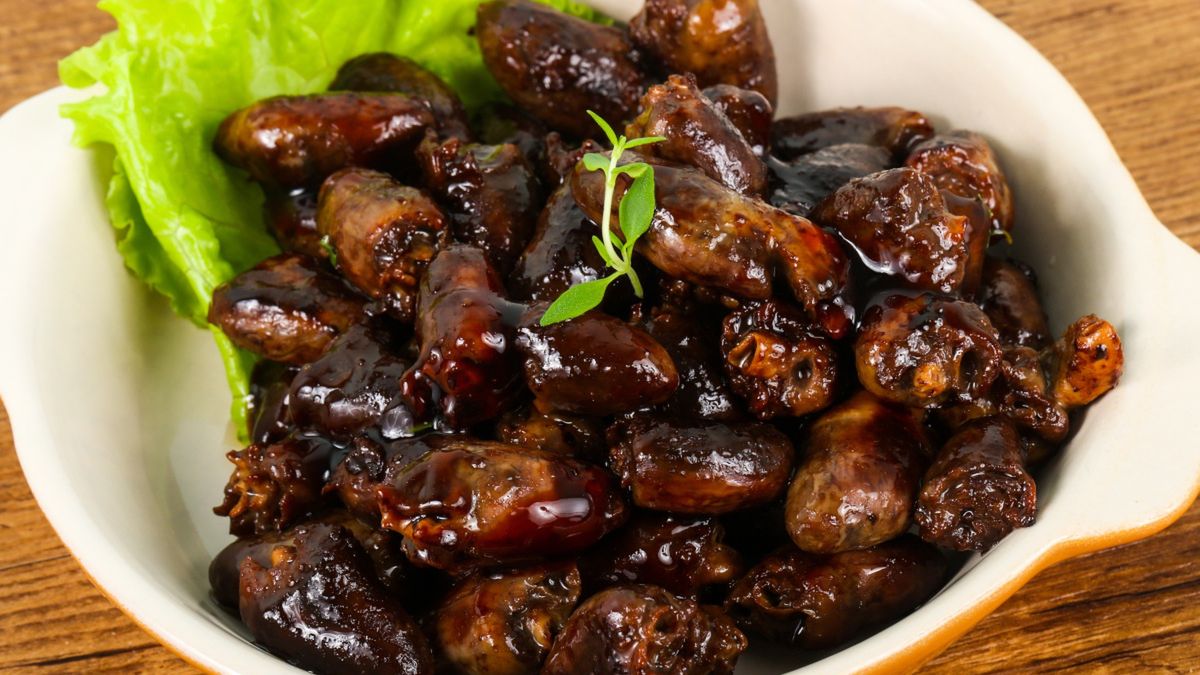 Serca drobiowe w sosie słodko-kwaśnym