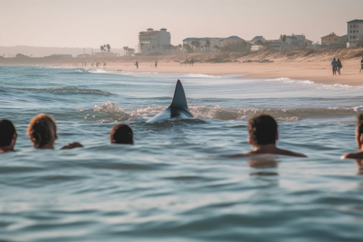 Ludzie dla zabawy decydują się na pływanie z rekinami (zdjęcie ilustracyjne)