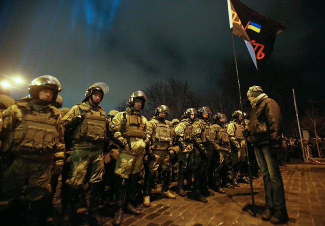Starcia nacjonalistów z policją na Majdanie