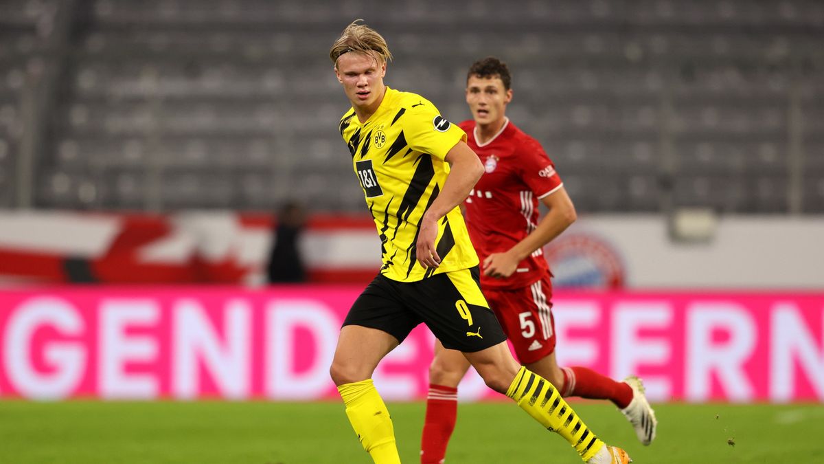 PAP/EPA / Alexander Hassenstein / Na zdjęciu: Erling Haaland (z lewej)