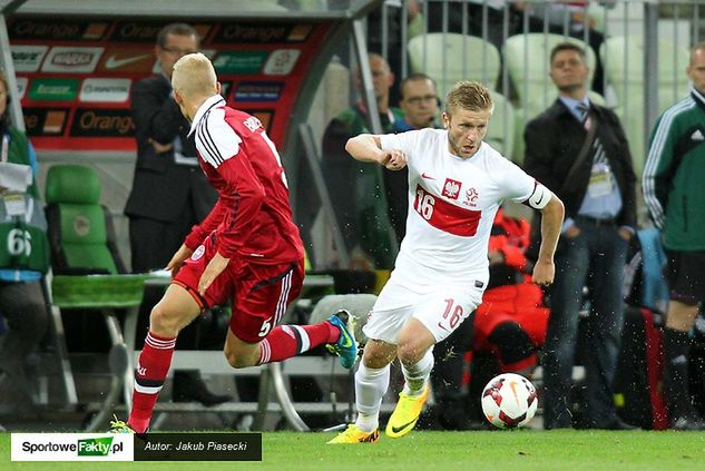 Jakub Błaszczykowski świetnie wypadł w pojedynku biało-czerwonych z Danią. Czy w niedzielę poprowadzi do zwycięstwa Borussię?