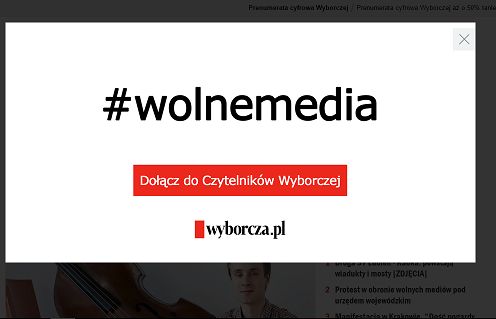 „Gazeta Wyborcza” promuje prenumeratę cyfrową hasłem „Wolne media”