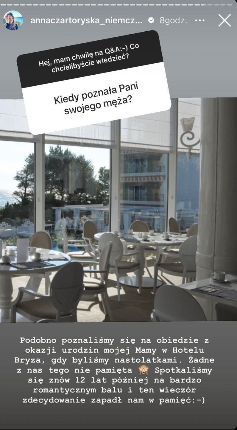 Anna Czartoryska o tym, jak poznała męża
