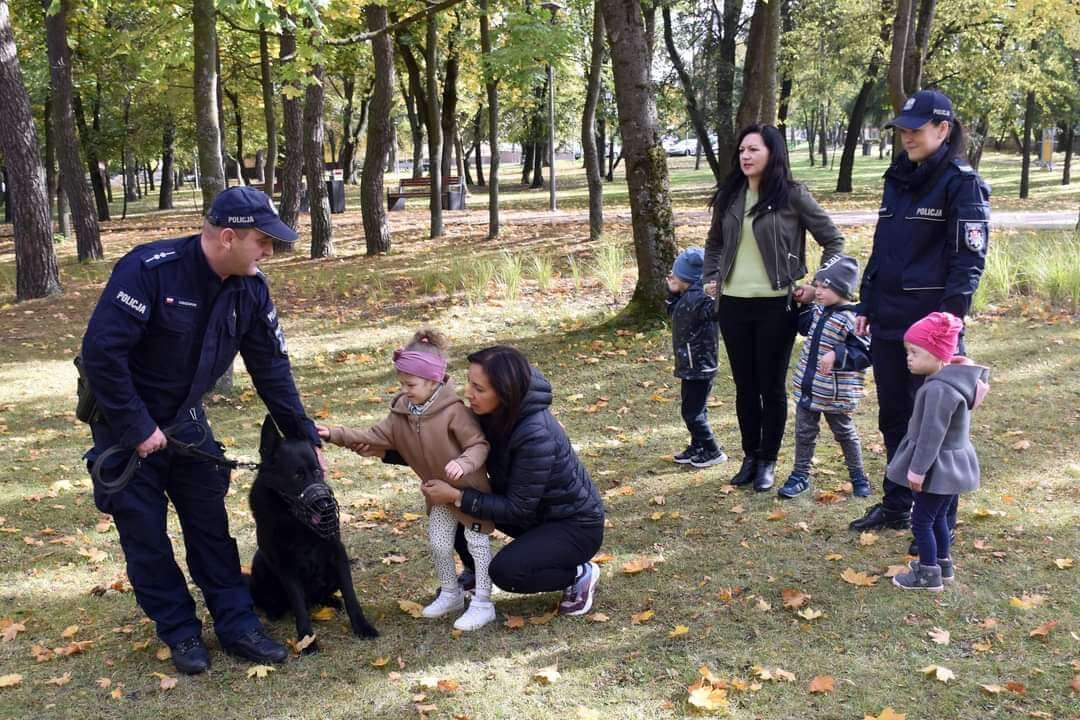 zajęcia edukacyjne z psem policyjnym
