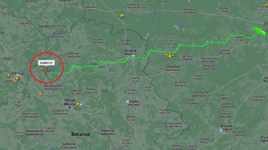 Serwis FlightRadar24 zarejestrował tajemniczy lot z Rosji
