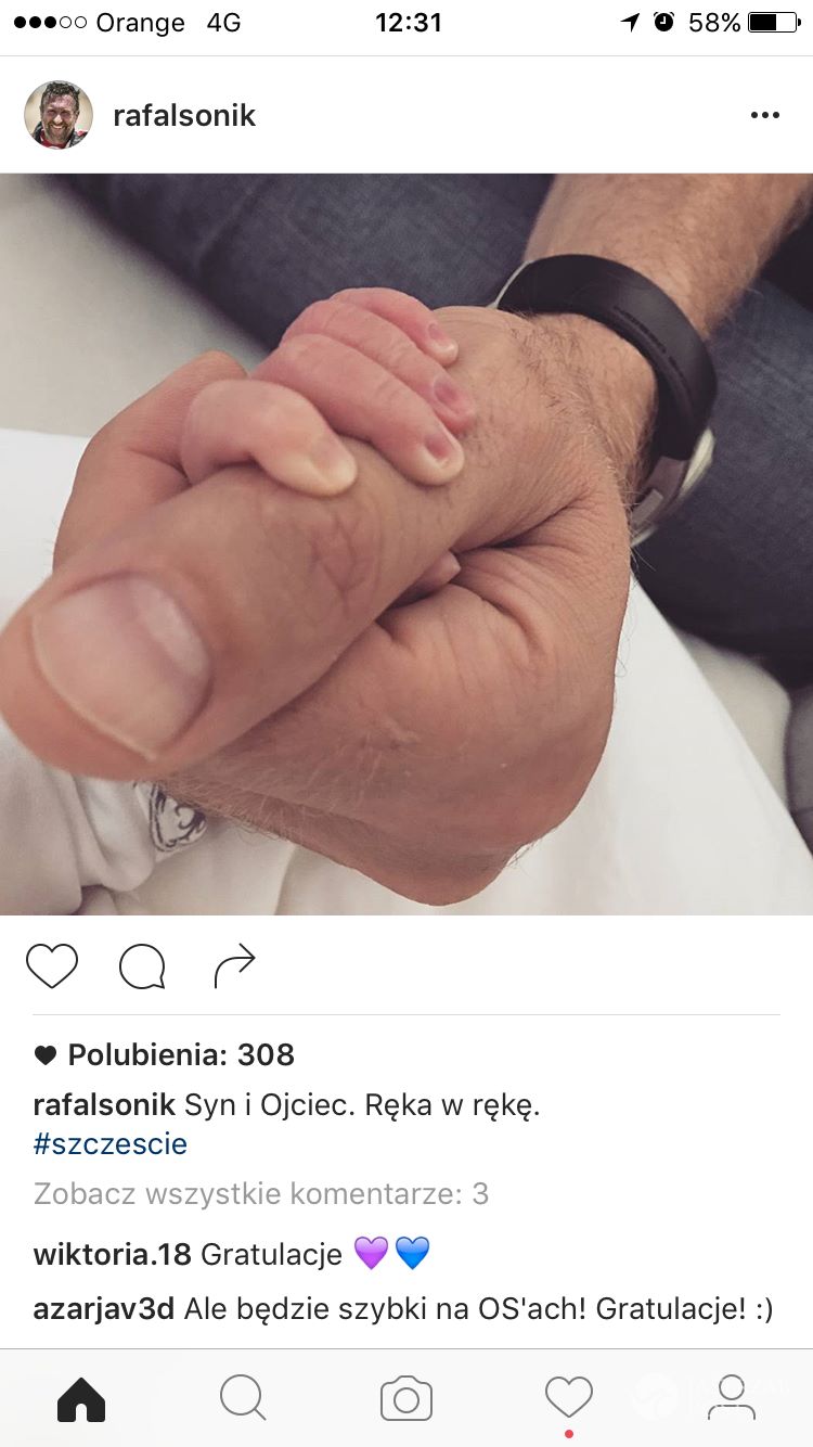 Rafał Sonik pokazał zdjęcie z dzieckiem
