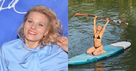 Naturalna i odziana w czarne bikini Anna Głogowska wygina się na SUP-ie (ZDJĘCIA)