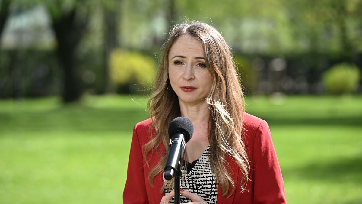 Minister rodziny, pracy i polityki społecznej Agnieszka Dziemianowicz-Bą