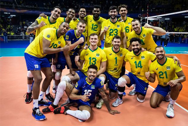 Materiały prasowe/FIVB Na zdjęciu: Reprezentacja Brazylii