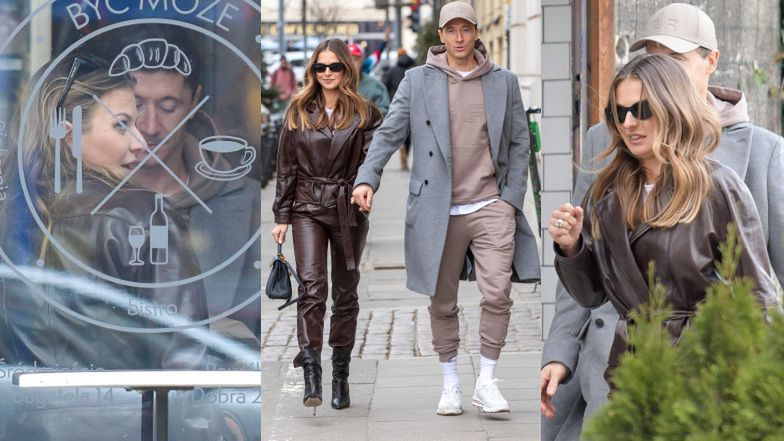 Stylowi Lewandowscy przechadzają się po Warszawie