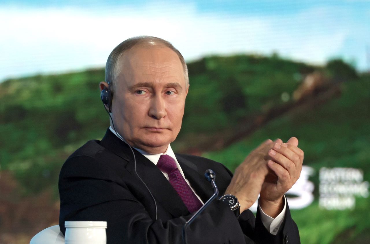 Vladimir Putin during an economic forum in Vladivostok