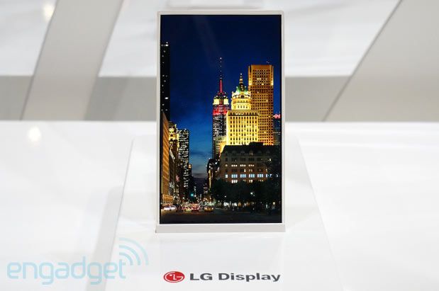 Bezramkowy ekran LG (fot. engadget.com)