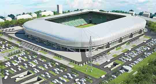 Projekt nowego stadionu GKS Tychy fot. Tyski Sport S.A.