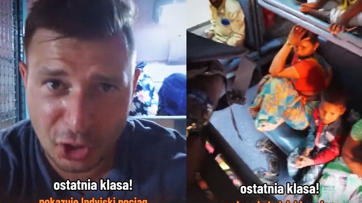 Patryk Suracki nagrał podróż pociągiem w Indiach