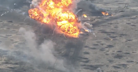 Wpadli w zasadzkę. Potężna eksplozja T-72 pod Donieckiem