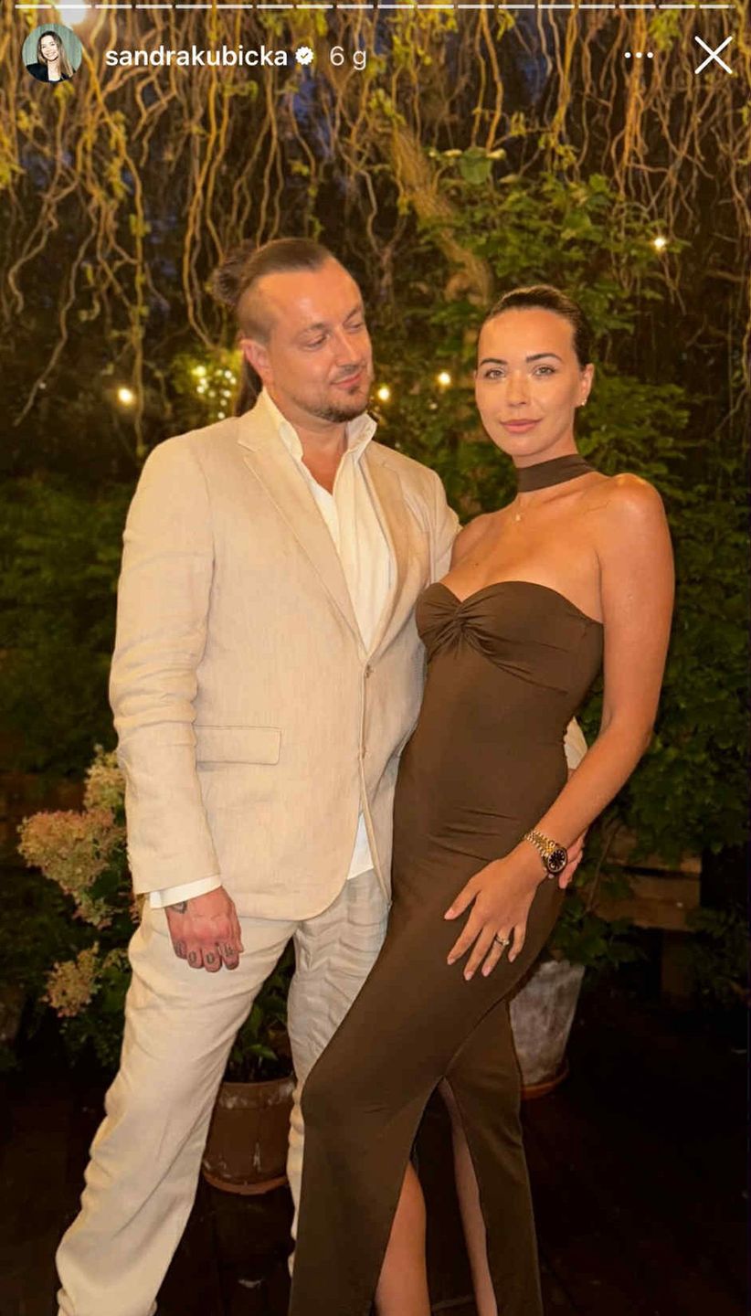 Sandra Kubicka i Baron razem na ślubie