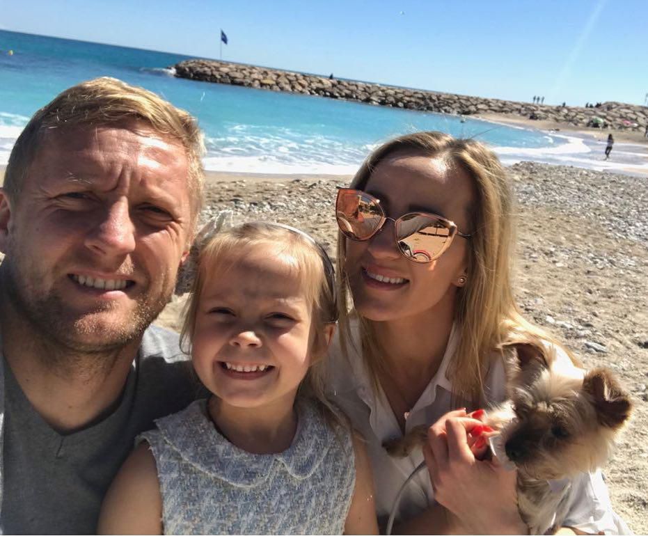 Kamil Glik z rodziną