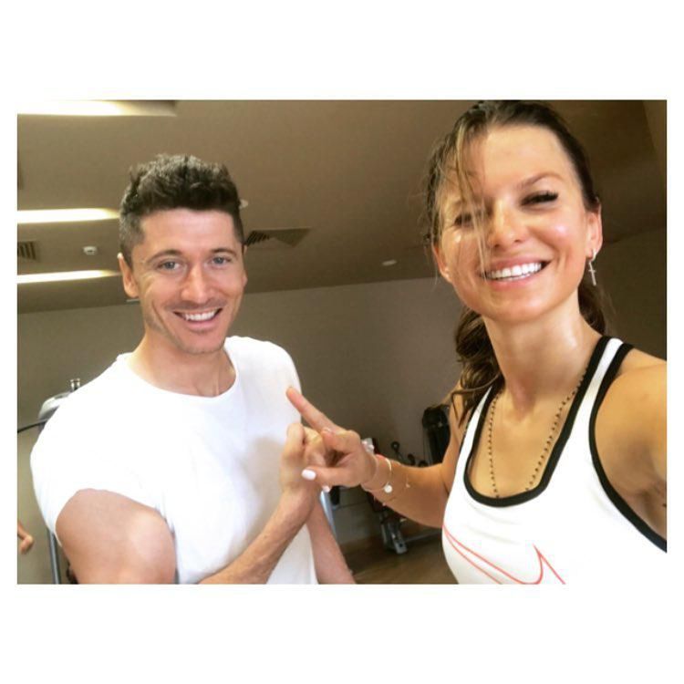 Anna Lewandowska trenuje z Robertem Lewandowskim