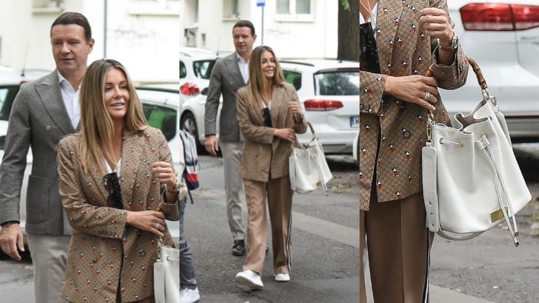 Małgorzata Rozenek odprowadza synów na rozpoczęcie roku szkolnego