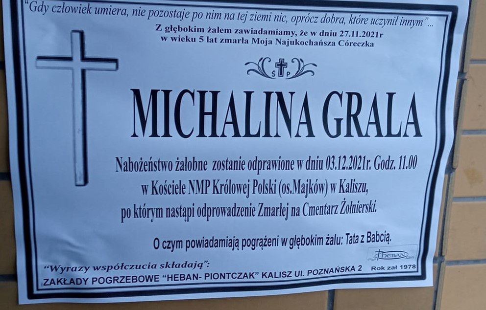 Pięcioletnia Michalina przegrała walkę z chorobą 