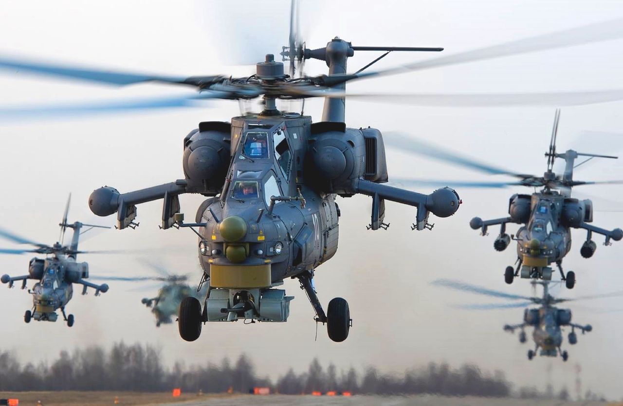 Mi-28N helicopters